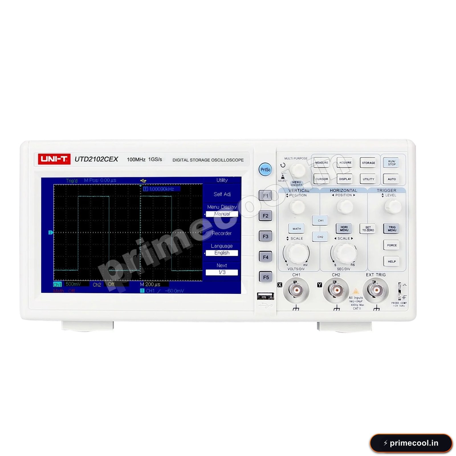UTD2102CEX+ DSO (DIGITAL STORAGE OSCILLOSCOPE) PCB Diagnostic Testing Rig