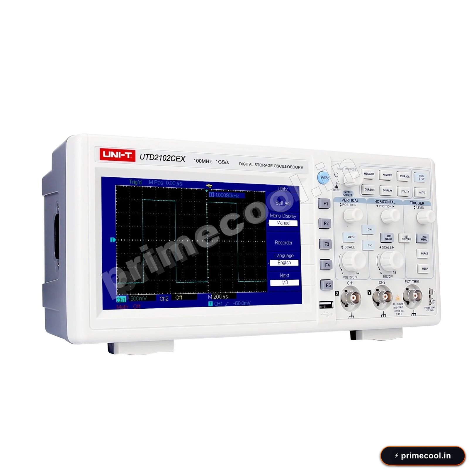 UTD2102CEX+ DSO (DIGITAL STORAGE OSCILLOSCOPE) PCB Diagnostic Testing Rig