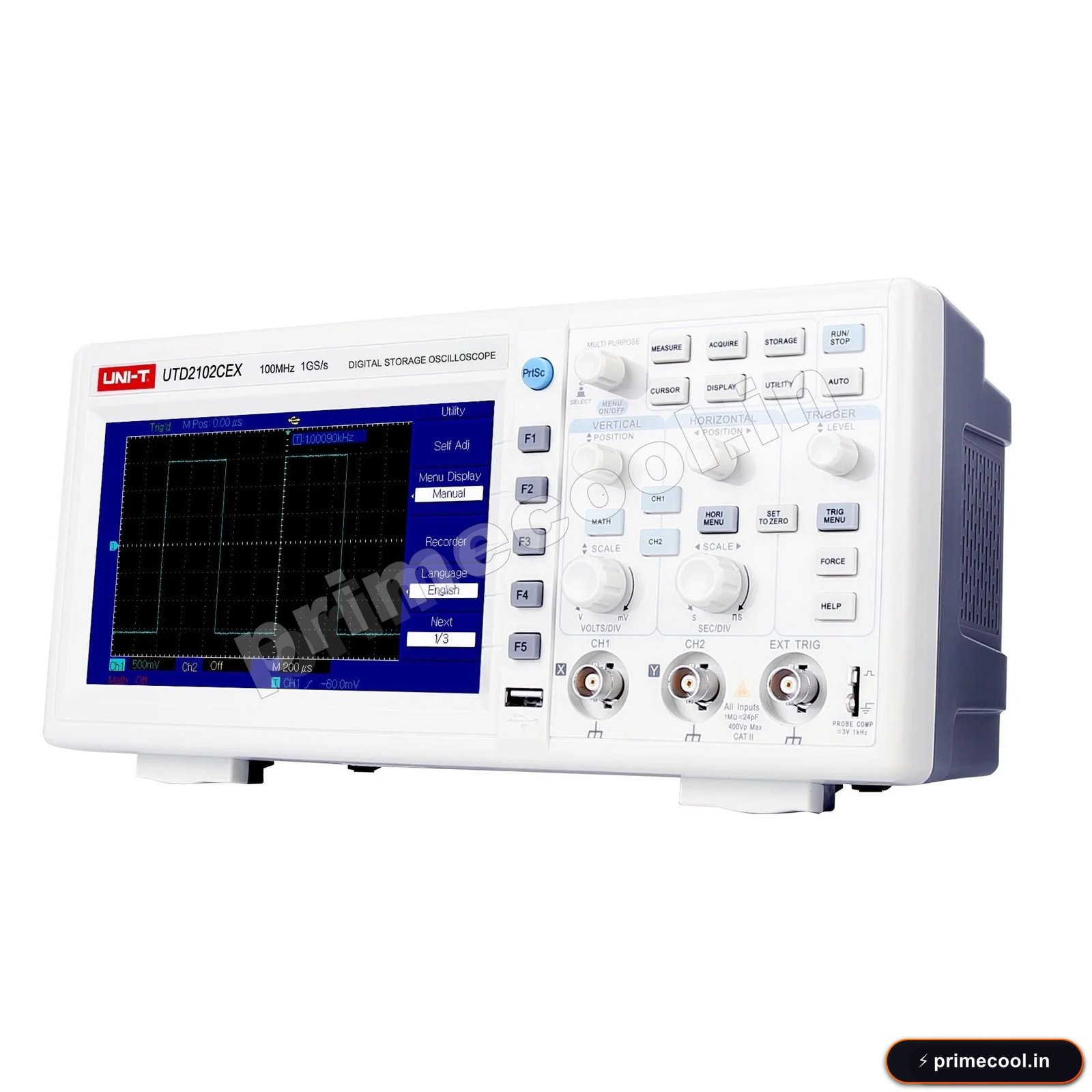 UTD2102CEX+ DSO (DIGITAL STORAGE OSCILLOSCOPE) PCB Diagnostic Testing Rig